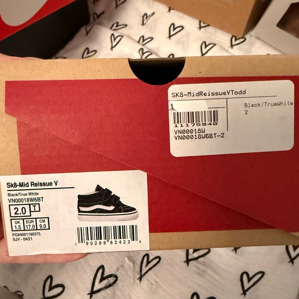 Brand new in box. Vans. Baby boy sneakers.